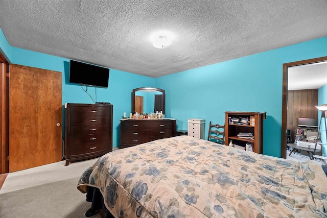 W4976 Pinewood Ln, Merrill, WI 54452 - bedroom with carpet and a textured ceiling