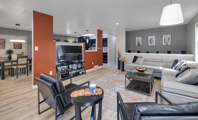N78W15518 Old Gate Rd, Menomonee Falls, WI 53051 - living room featuring wood finished floors and recessed lighting