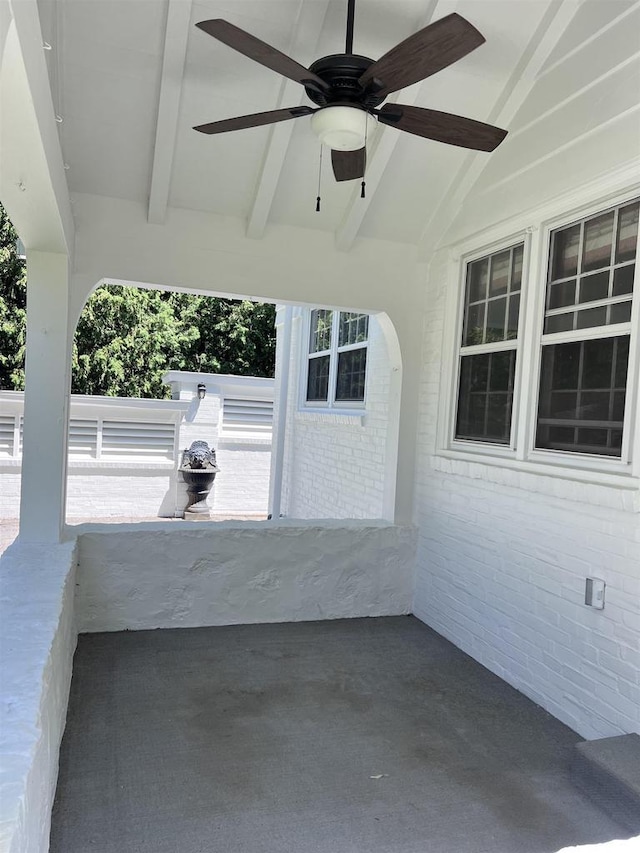 918 Fulton St, Wausau, WI 54403 - view of patio featuring ceiling fan