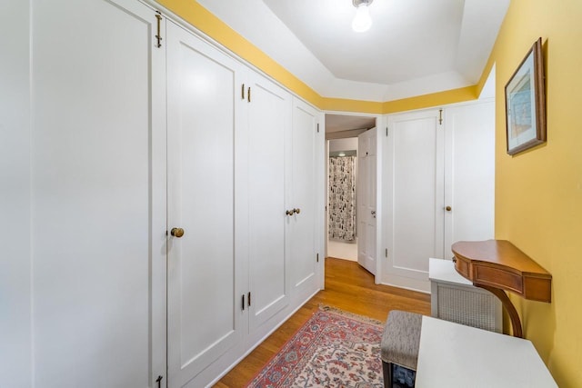918 Fulton St, Wausau, WI 54403 - hallway with wood finished floors
