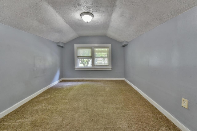 2710 W Fairmount Ave, Milwaukee, WI 53209 - bonus room with a textured ceiling, lofted ceiling, and carpet floors