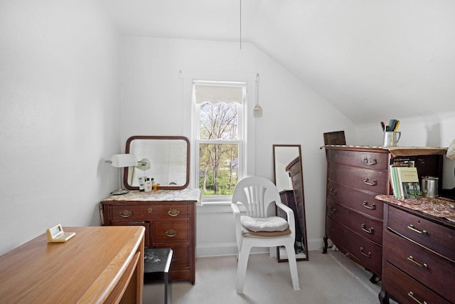 12600 W Prospect Dr, New Berlin, WI 53151 - living area with light carpet and vaulted ceiling