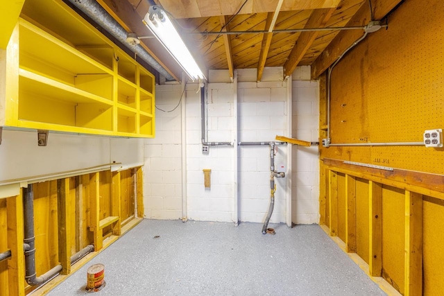 7309 S 46th St, Franklin, WI 53132 - unfinished below grade area featuring concrete block wall