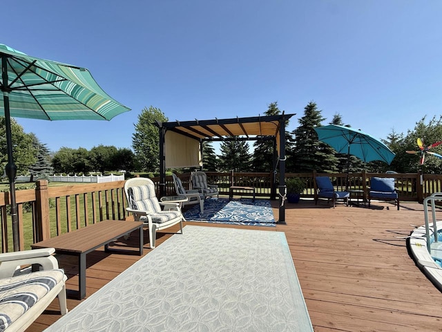 7975 Summit Dr, Delavan, WI 53115 - deck with a pergola
