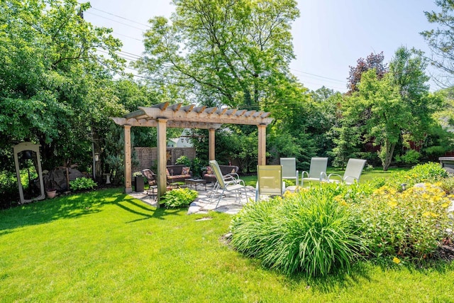 4474 N 107th St, Wauwatosa, WI 53225 - view of yard with a pergola and a patio