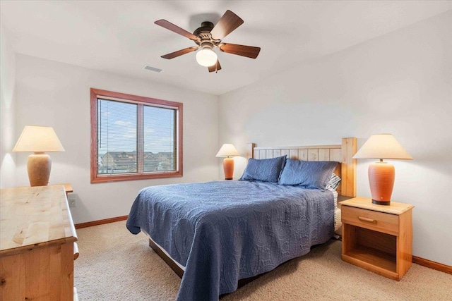 2017-8 S Czech Xing Unit 2708, Arkdale, WI 54613 - bedroom featuring light colored carpet and a ceiling fan