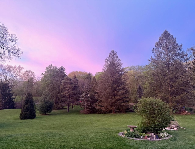 W254S6620 Ridge Rd, Waukesha, WI 53189 - yard at dusk with a yard