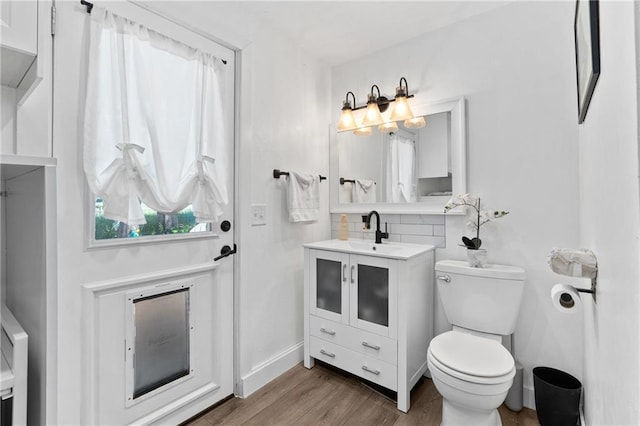 4271 220th St, Cadott, WI 54727 - bathroom featuring vanity and wood finished floors