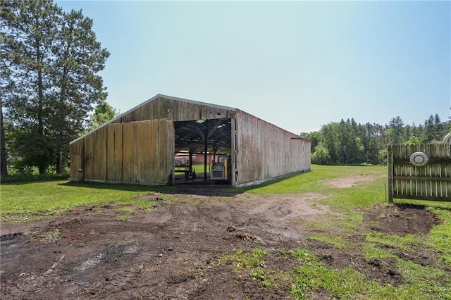 4271 220th St, Cadott, WI 54727 - view of pole building with a yard