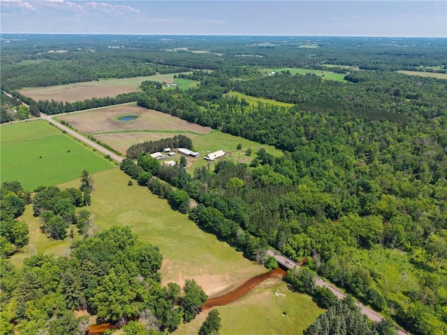 4271 220th St, Cadott, WI 54727 - aerial view of sparsely populated area featuring a forest