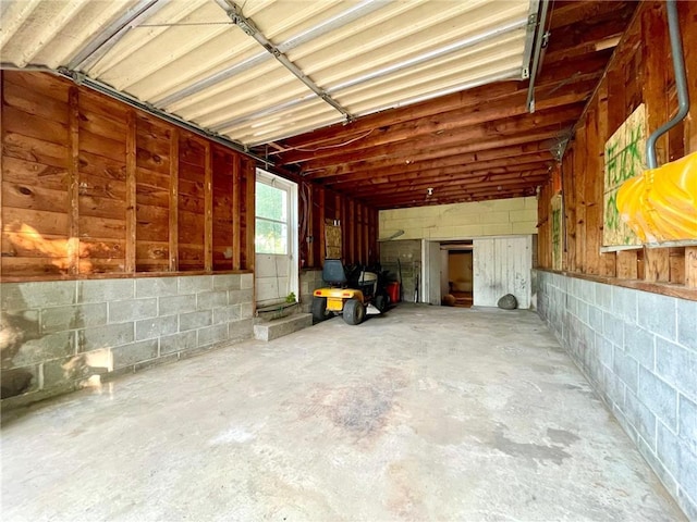 306 E Race Ave, Elmwood, WI 54740 - garage with concrete block wall
