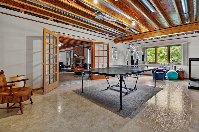 6320 10th Pl, Kenosha, WI 53144 - playroom with french doors