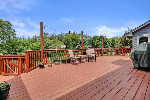6320 10th Pl, Kenosha, WI 53144 - wooden terrace with a grill