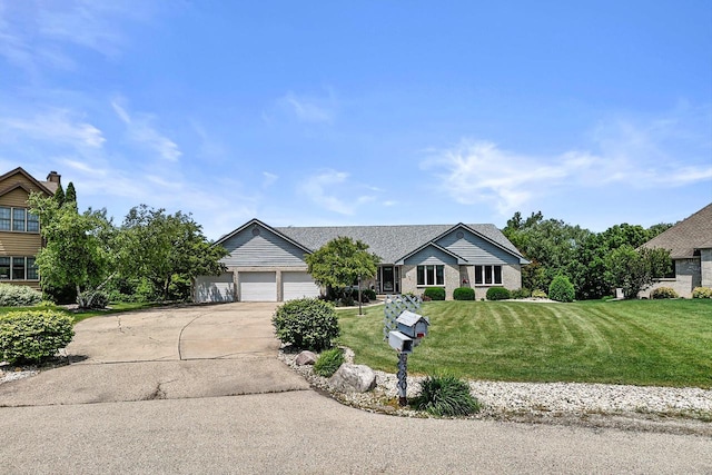 6320 10th Pl, Kenosha, WI 53144 - single story home featuring driveway, an attached garage, and a front yard