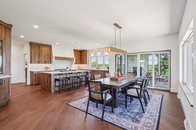 3330 Colton Way, Sun Prairie, WI 53590 - dining room with dark wood-style flooring and recessed lighting