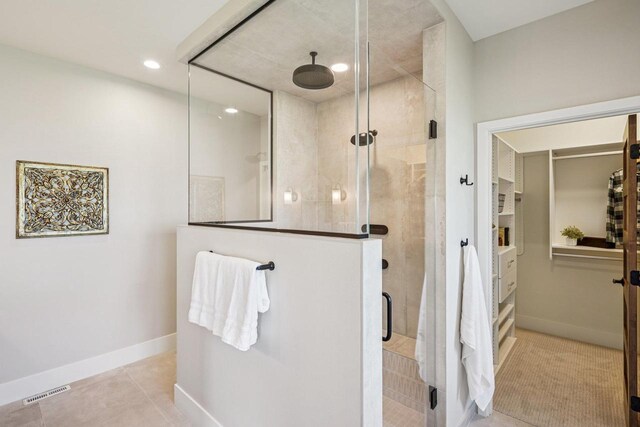 3330 Colton Way, Sun Prairie, WI 53590 - full bath with a shower stall, recessed lighting, and tile patterned floors