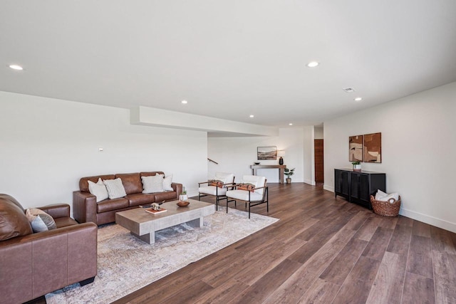 3330 Colton Way, Sun Prairie, WI 53590 - living area with recessed lighting and wood finished floors