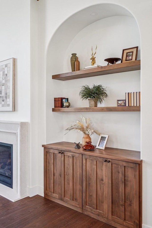 3330 Colton Way, Sun Prairie, WI 53590 - detailed view of wood finished floors and a glass covered fireplace
