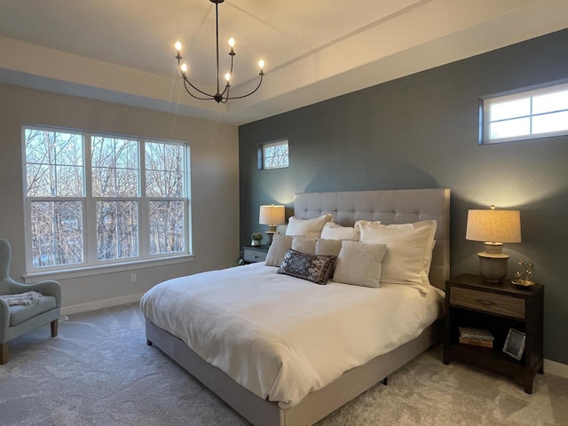 W214N6683 Fairview Dr, Menomonee Falls, WI 53051 - bedroom featuring a chandelier and carpet