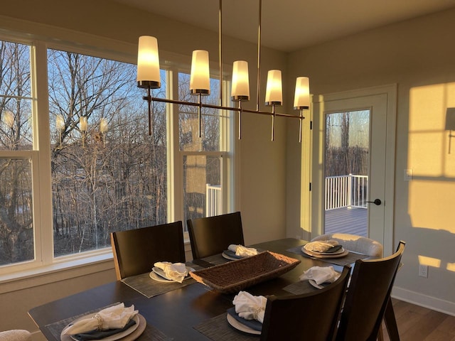 W214N6683 Fairview Dr, Menomonee Falls, WI 53051 - dining space featuring wood finished floors