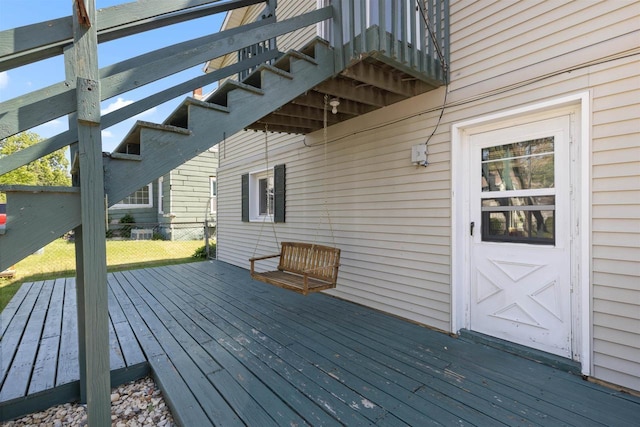 114 S Adam St, South Beloit, IL 61080 - view of wooden deck