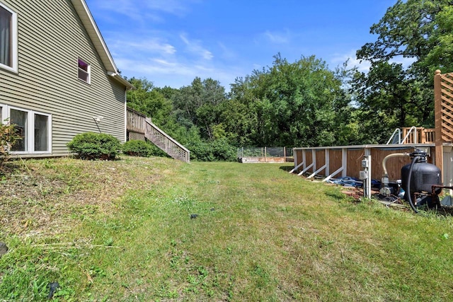 8020 Ridgeway Dr, Burlington, WI 53105 - view of yard with stairway