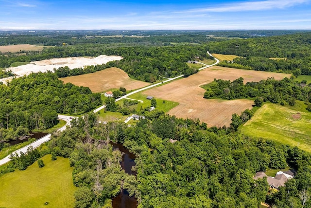 14900 Lax Chapel Rd, Kiel, WI 53042 - aerial view of property's location with a heavily wooded area