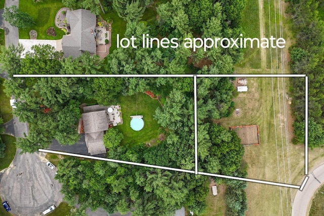 5111 Timberland Trl, Wisconsin Rapids, WI 54494 - aerial overview of property's location with property parcel outlined