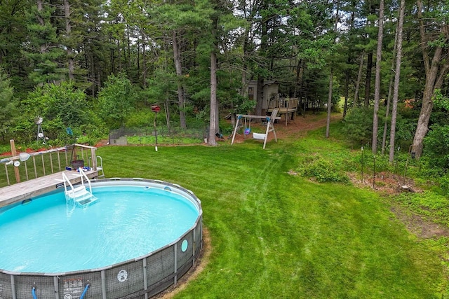 5111 Timberland Trl, Wisconsin Rapids, WI 54494 - outdoor pool with a lawn