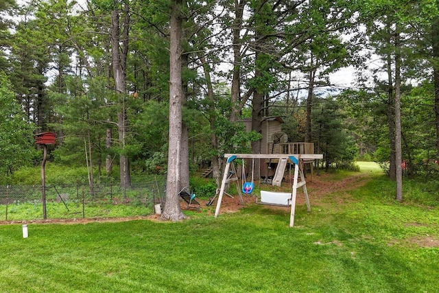 5111 Timberland Trl, Wisconsin Rapids, WI 54494 - view of grassy yard with a playground