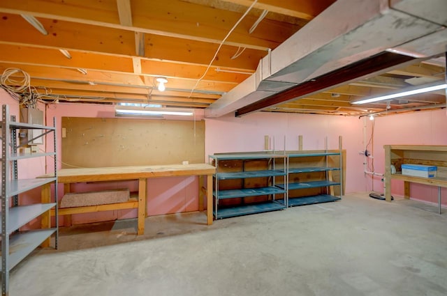 851 Hennessy St, Oshkosh, WI 54904 - unfinished basement featuring a workshop area
