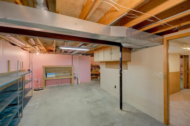851 Hennessy St, Oshkosh, WI 54904 - unfinished below grade area with a workshop area