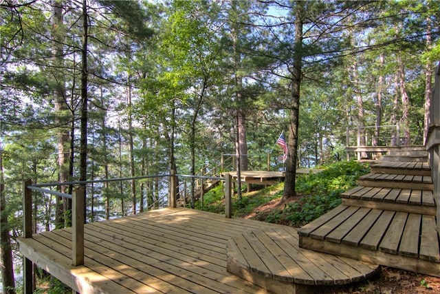 8674 Nor Wis Rd, Hayward, WI 54843 - view of wooden terrace