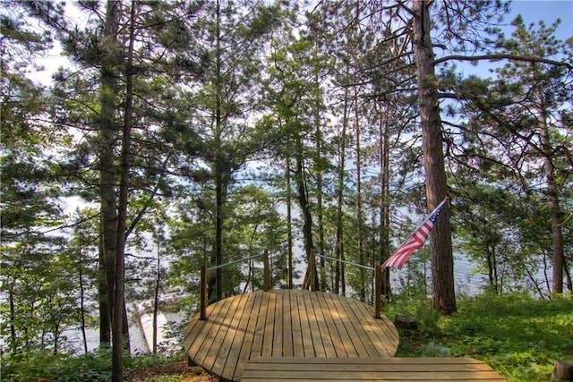 8674 Nor Wis Rd, Hayward, WI 54843 - view of wooden deck