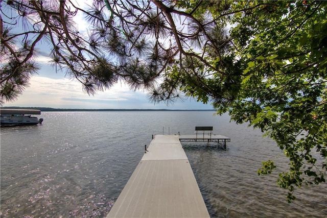 8674 Nor Wis Rd, Hayward, WI 54843 - dock featuring a water view