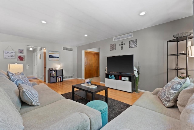 6196 N River Trail Dr, Milwaukee, WI 53225 - living room featuring light wood finished floors and recessed lighting