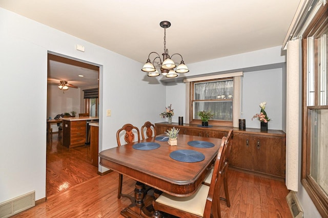 10500 W Good Hope Rd, Milwaukee, WI 53224 - dining area with wood finished floors and a chandelier