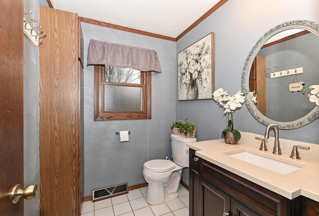 10500 W Good Hope Rd, Milwaukee, WI 53224 - bathroom featuring vanity, tile patterned flooring, and crown molding