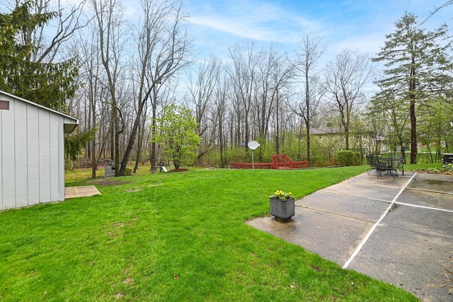 10500 W Good Hope Rd, Milwaukee, WI 53224 - view of grassy yard with a patio