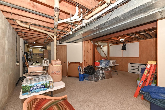 10500 W Good Hope Rd, Milwaukee, WI 53224 - unfinished below grade area with concrete block wall