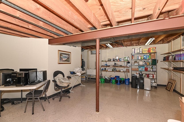 10500 W Good Hope Rd, Milwaukee, WI 53224 - unfinished below grade area featuring a desk