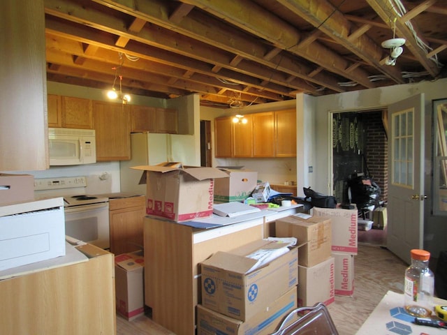 N3901 State Road 76, Hortonville, WI 54944 - kitchen with white appliances and light countertops