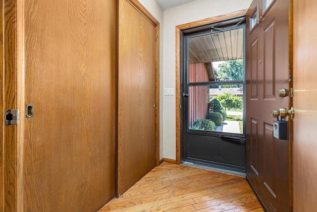 1334 W Cloverdale Dr, Appleton, WI 54914 - doorway with light wood-style floors