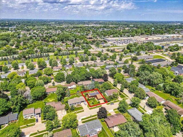1334 W Cloverdale Dr, Appleton, WI 54914 - aerial view of residential area with property boundaries highlighted