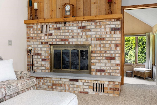 1334 W Cloverdale Dr, Appleton, WI 54914 - detailed view of carpet floors and a fireplace