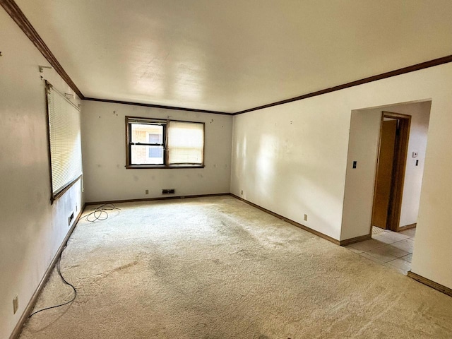 6352 W Medford Ave, Milwaukee, WI 53218 - spare room featuring light colored carpet and crown molding