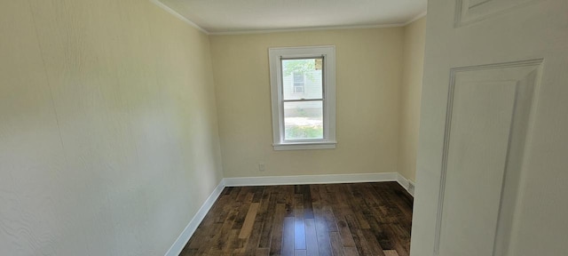4652 N 49th St, Milwaukee, WI 53218 - empty room featuring dark wood-style floors and crown molding