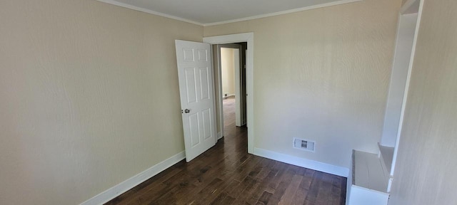 4652 N 49th St, Milwaukee, WI 53218 - spare room with dark wood-style floors and crown molding