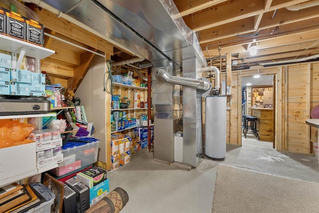 361 Penhurst Way, Nekoosa, WI 54457 - unfinished below grade area featuring gas water heater and heating unit
