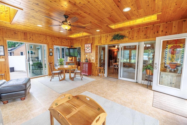 2278 S Riverside Dr, Beloit, WI 53511 - sunroom featuring a skylight